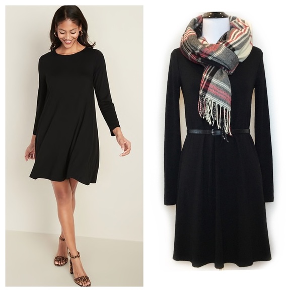 long sleeve jersey knit dress